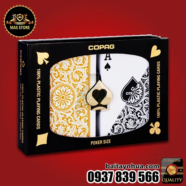 Bài Poker COPAG Cao Cấp 100% Plastic - BLACK/GOLD