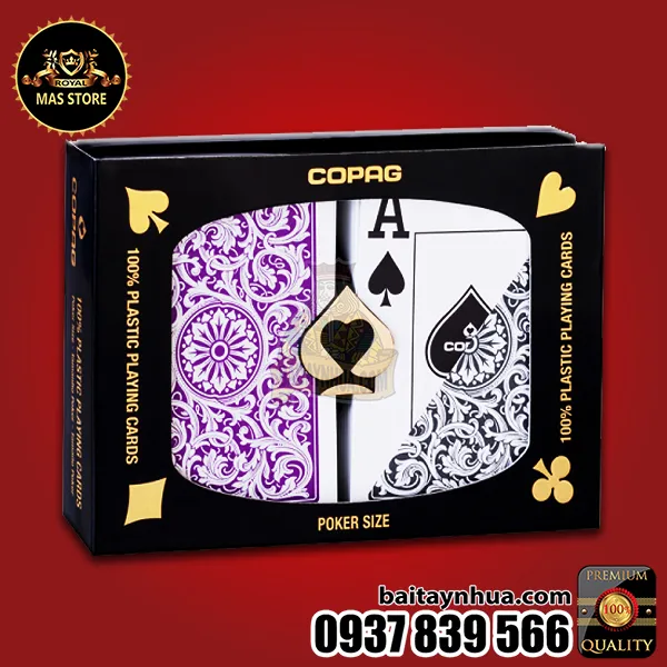 Bài Poker COPAG Cao Cấp 100% Plastic - PURPLE/GREY