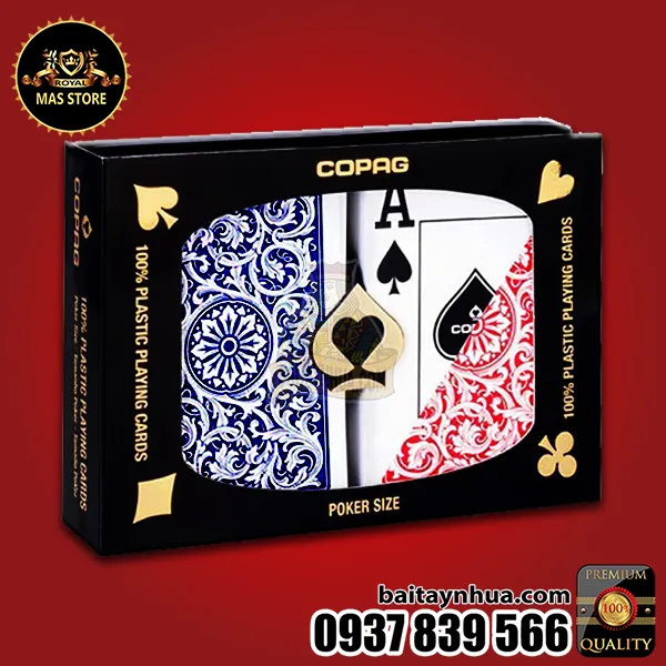 Bài Poker COPAG Cao Cấp 100% Plastic - RED/BLUE