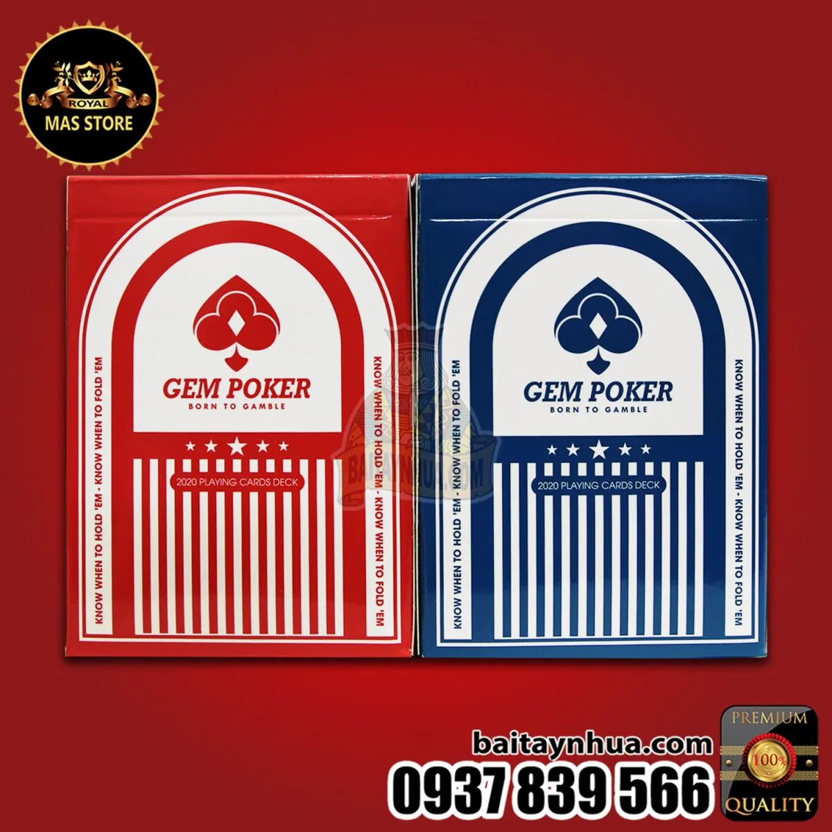 Bài Poker GEM CAO CẤP 100% Plastic | MOSAIC & CAYENNE
