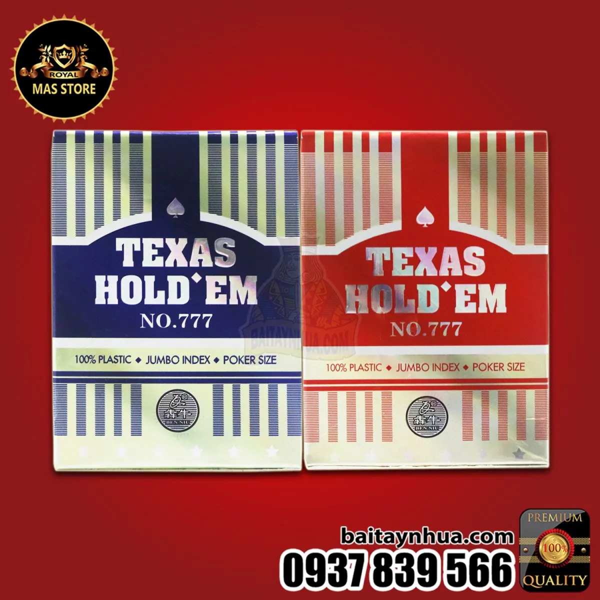 Bài Poker TEXAS 777 CAO CẤP 100% Plastic