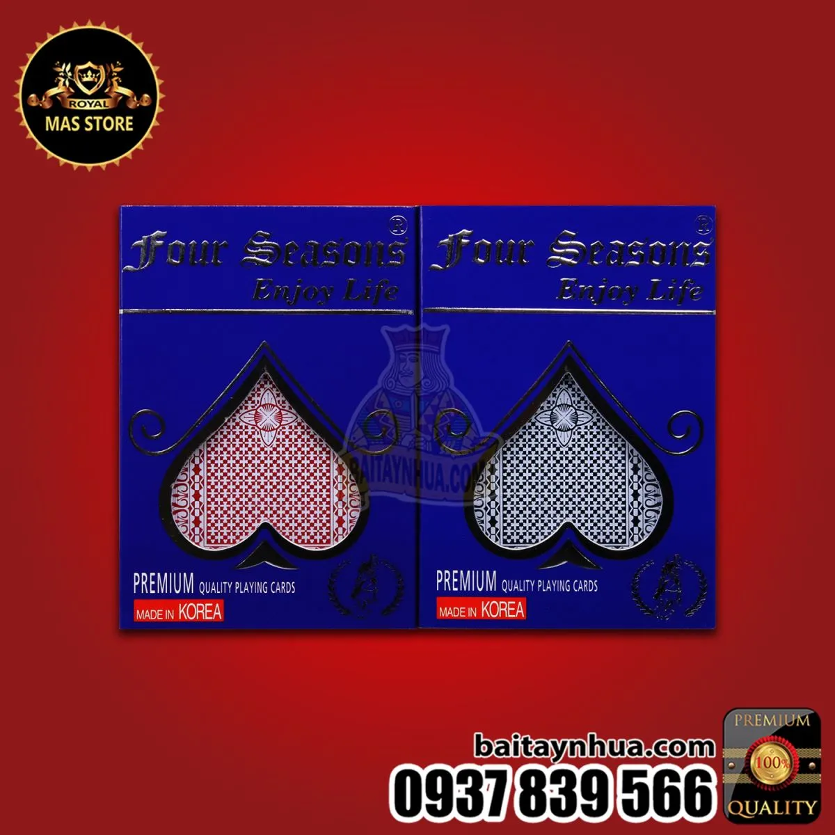 Bài Tây Nhựa Four Seasons Cao Cấp 100% Plastic - Made in Korea