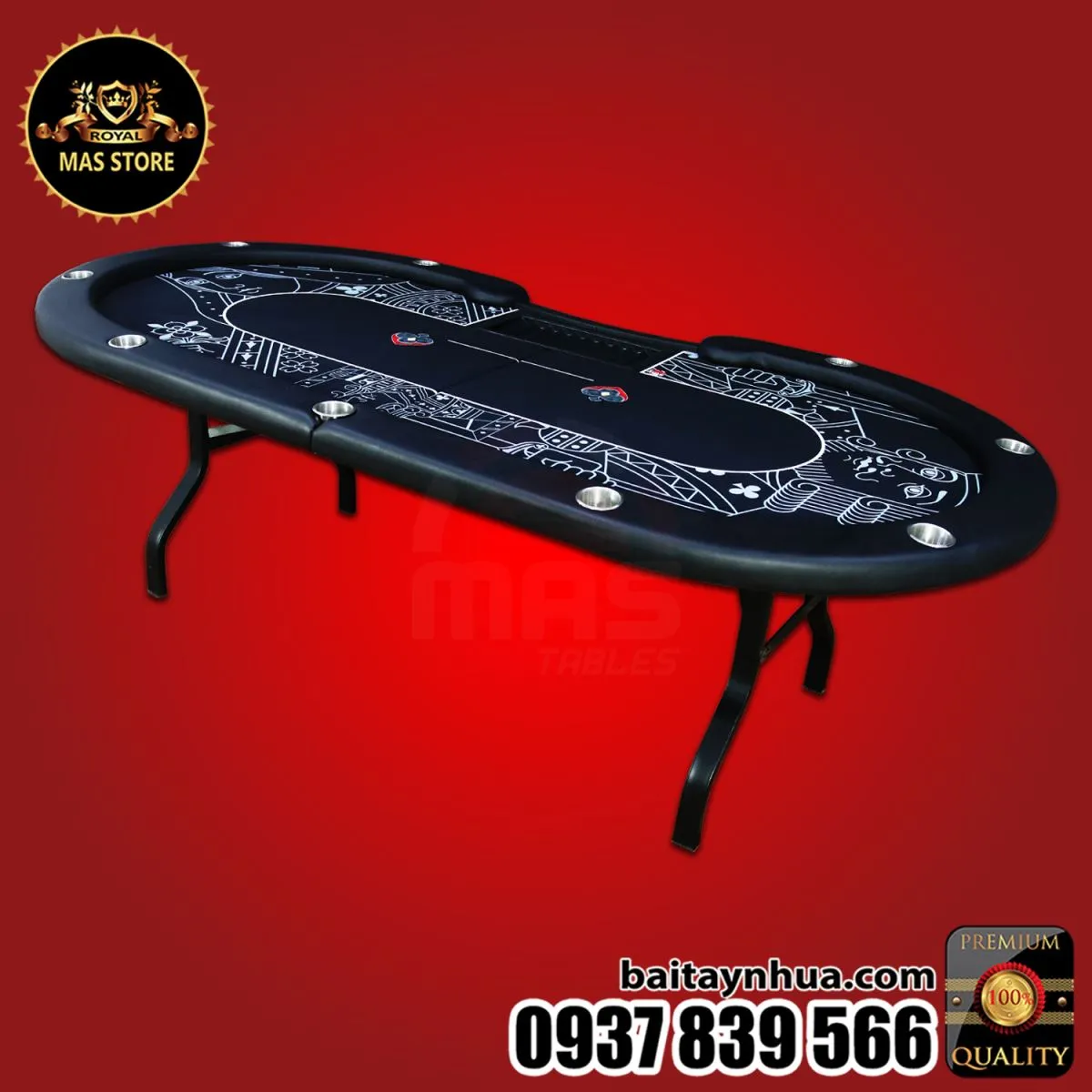 Bàn Poker Gập Đa Năng MASCOMPACT - MFT03 I Black