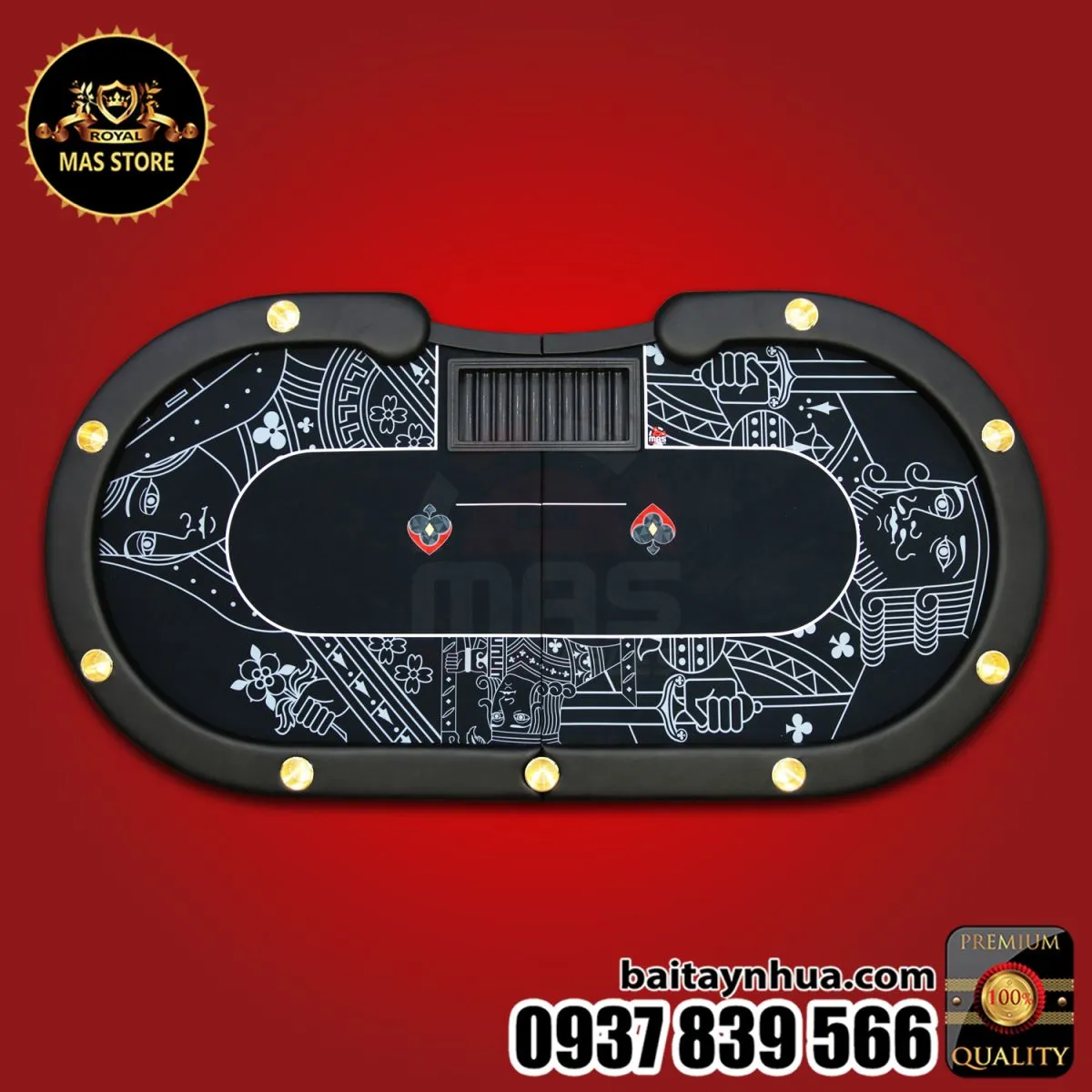 MẶT BÀN POKER GẬP MASFOLD® - MFT01 I Black
