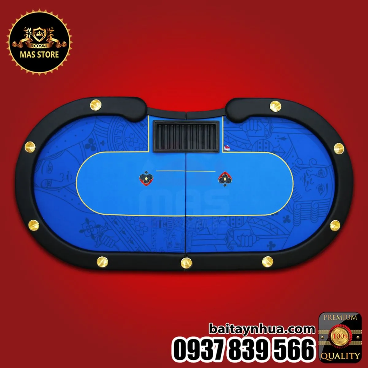MẶT BÀN POKER GẬP MASFOLD® - MFT01 I Blue