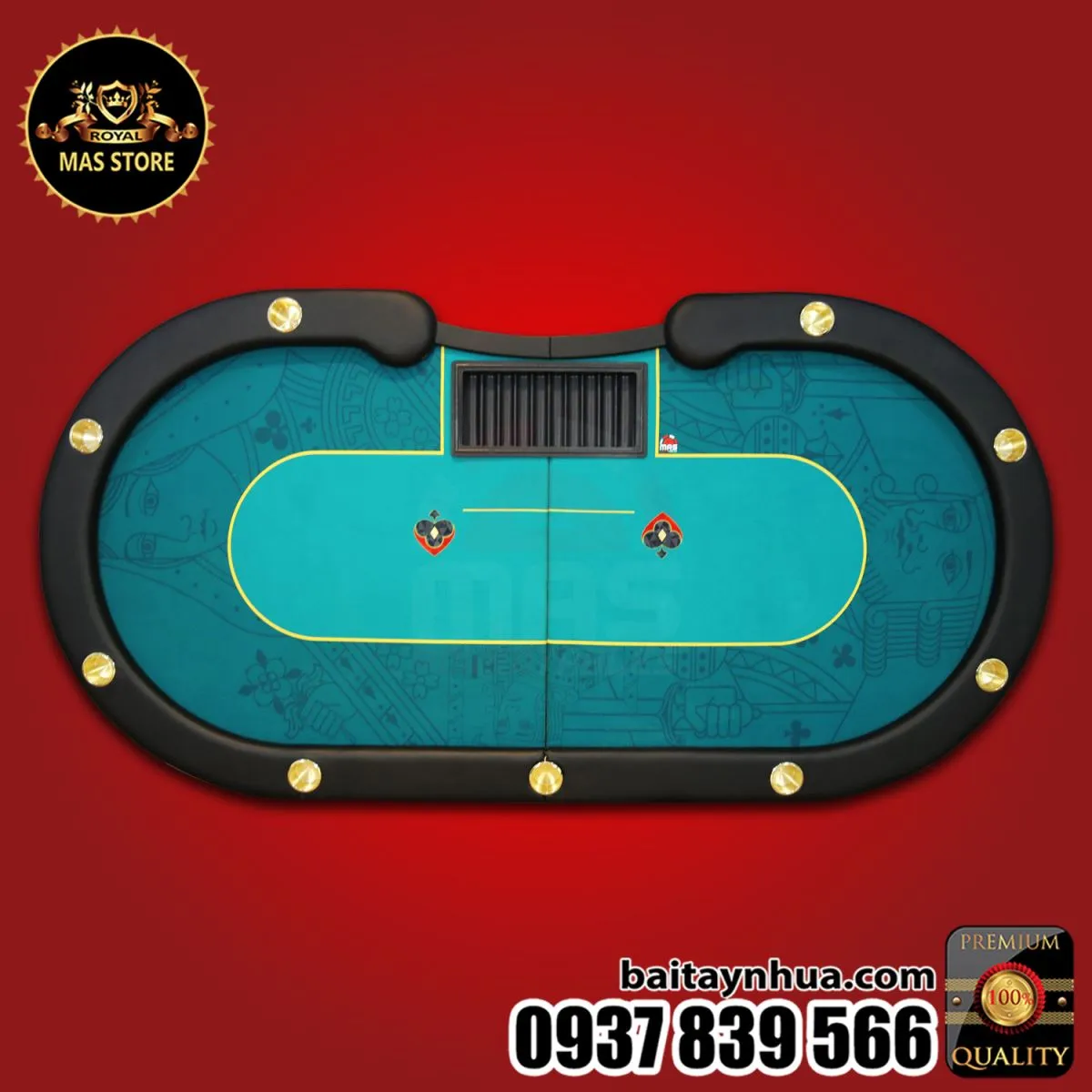 MẶT BÀN POKER GẬP MASFOLD® - MFT01 I Green