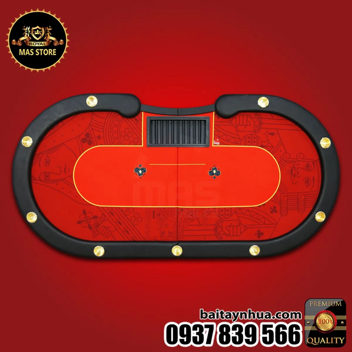MẶT BÀN POKER GẬP MASFOLD® - MFT01 I Red