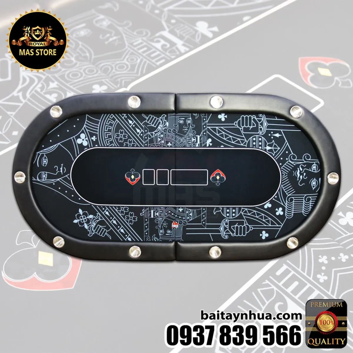 MẶT BÀN POKER GẬP MASFOLD® - MFT04 I Black