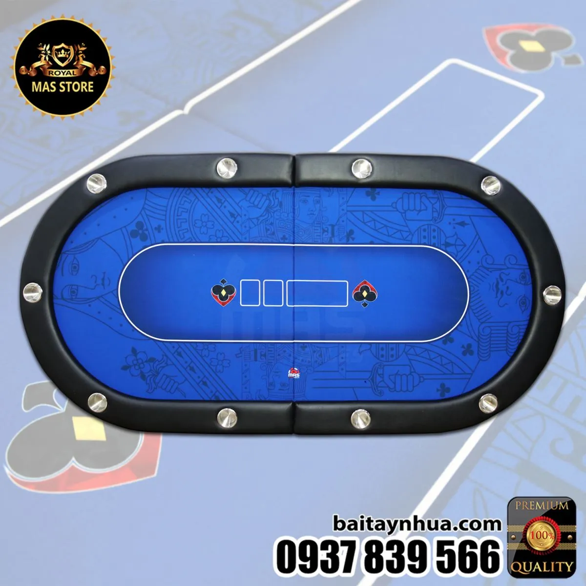 MẶT BÀN POKER GẬP MASFOLD® - MFT04 I Blue