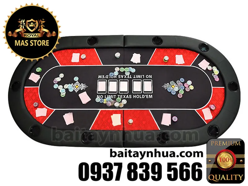 Mặt Bàn Poker Texas Hold'em Cao Cấp