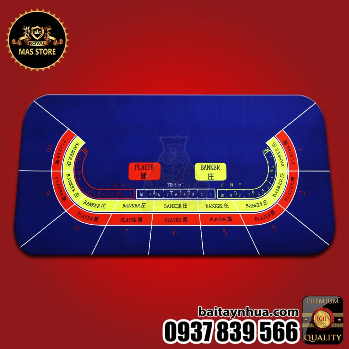 THẢM CASINO BACCARAT CAO SU CAO CẤP