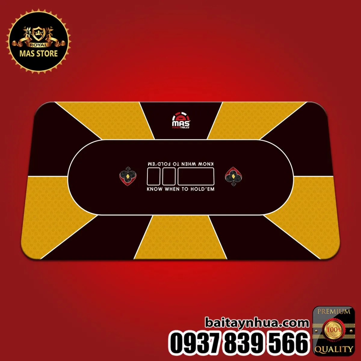 THẢM POKER CAO SU CAO CẤP | GEM GOLD®️