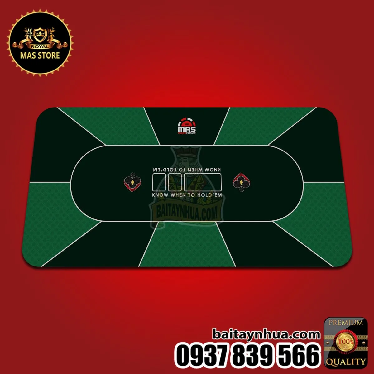 THẢM POKER CAO SU CAO CẤP | GEM GREEN®️