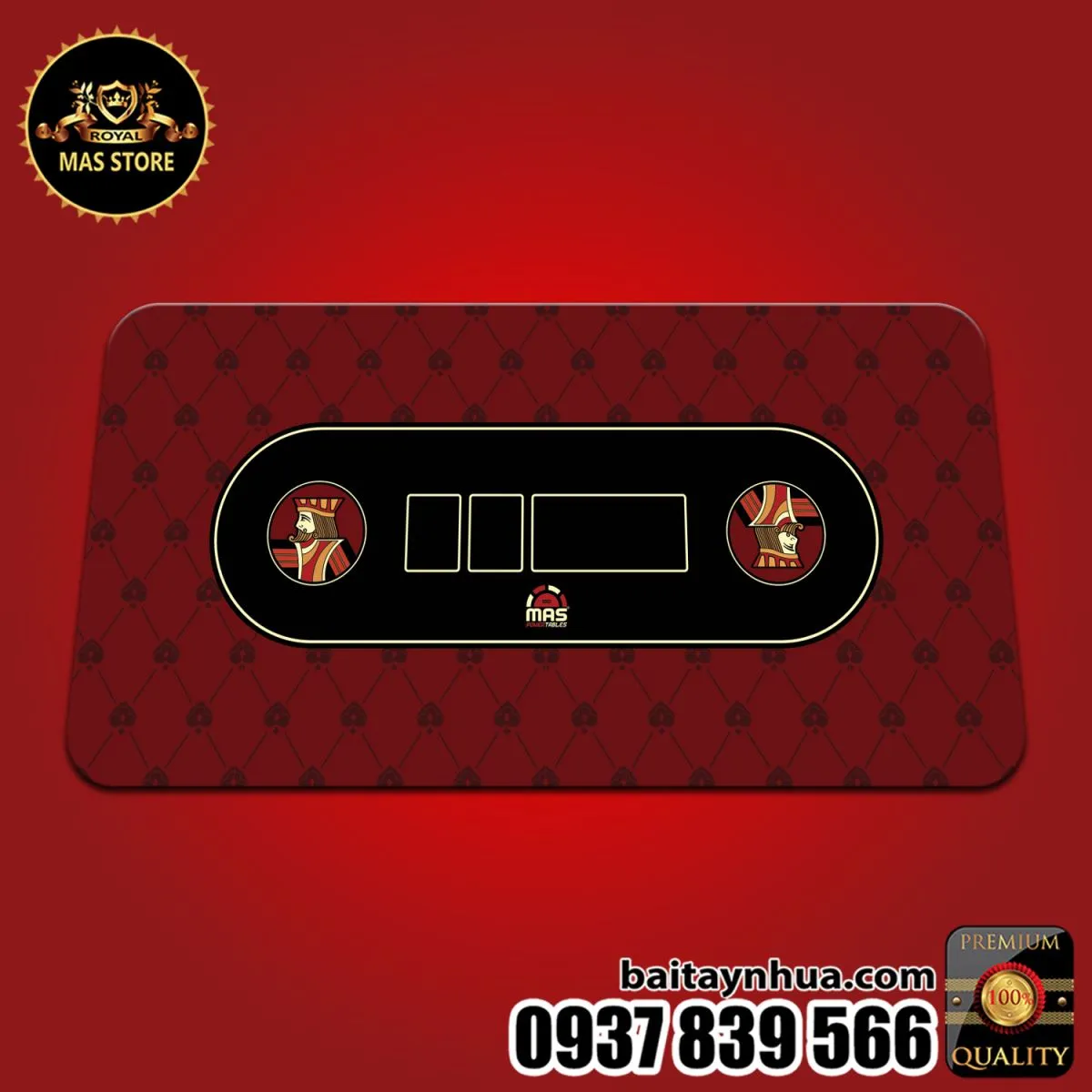 THẢM POKER CAO SU CAO CẤP | GEM TINY RED®️