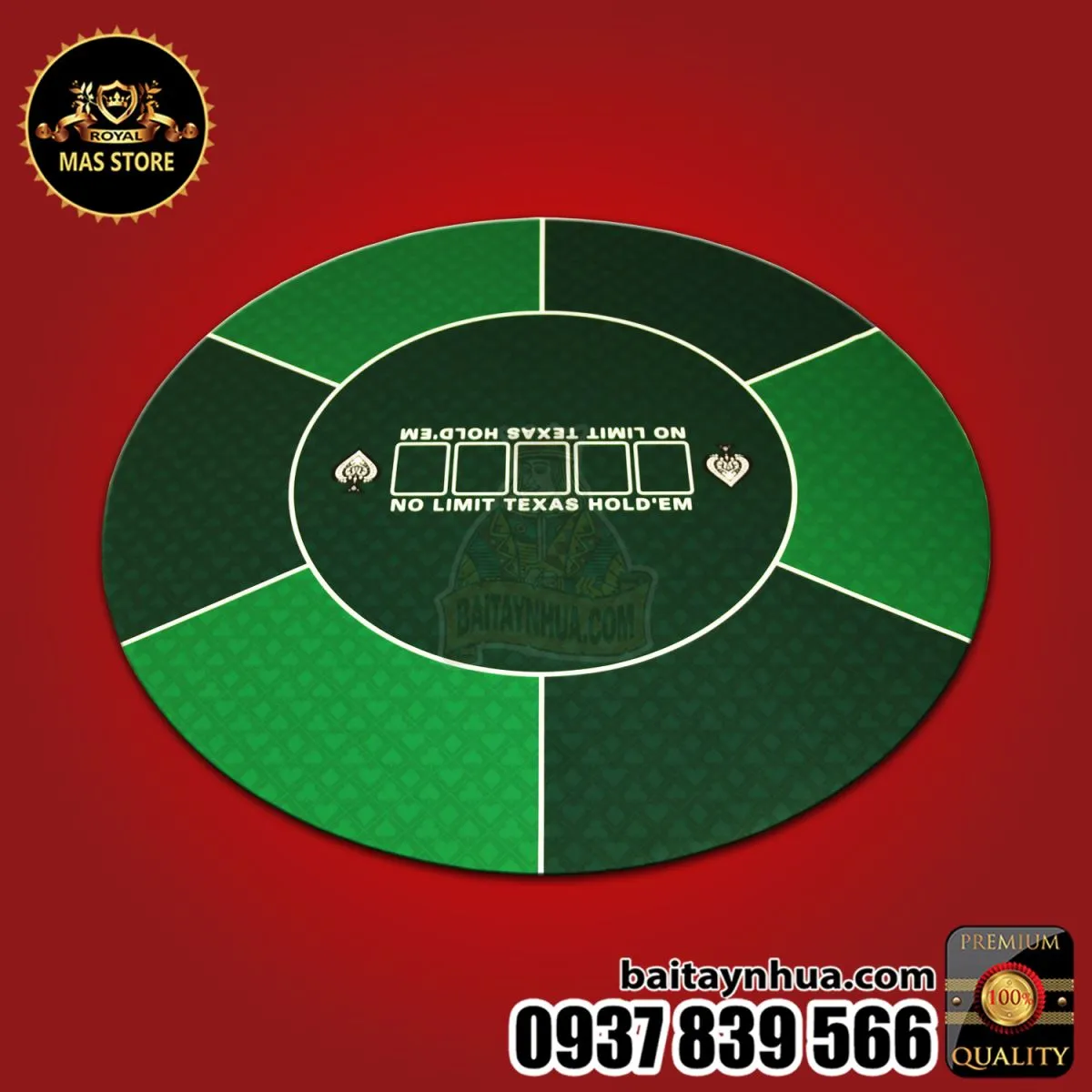 THẢM POKER TRÒN CAO SU CAO CẤP | GREEN